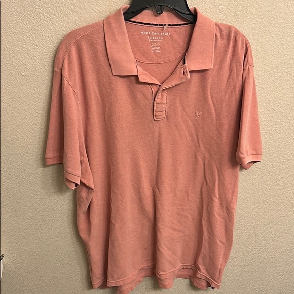 American Eagle Outfitters Men's Polo Shirt - Coral Size Extra Large - Picture 1 of 1